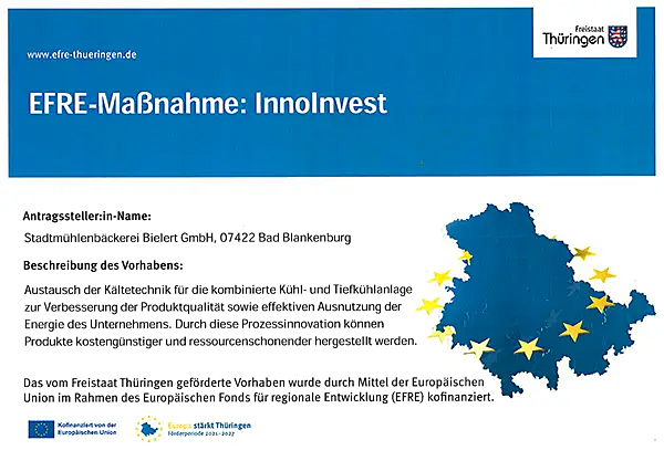 Mehr Energieeffizienz in unserer Backstube – mit Förderung vom Freistaat Thüringen und der EU